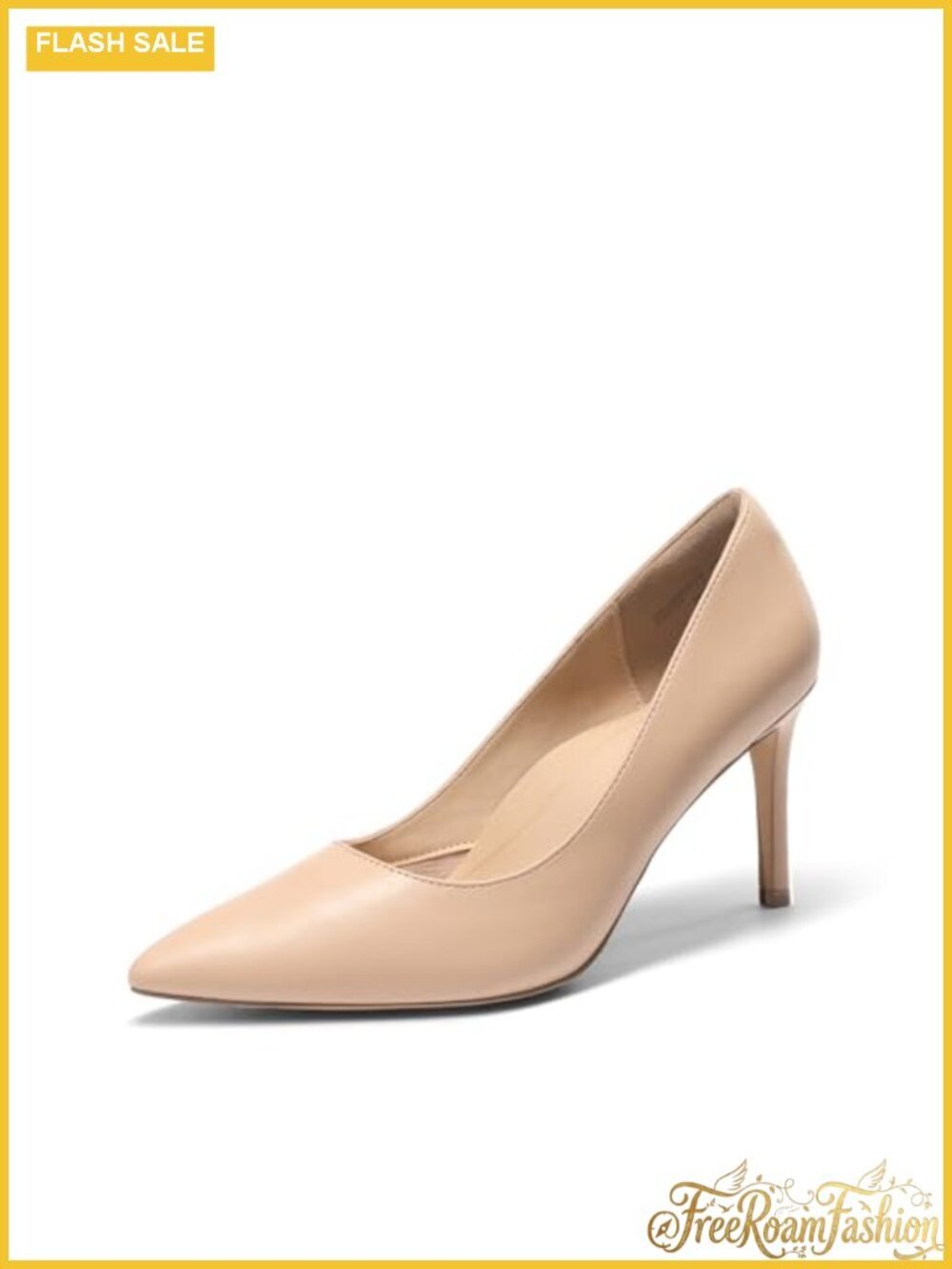 Faux Leather Pointed Toe Stiletto High Heels